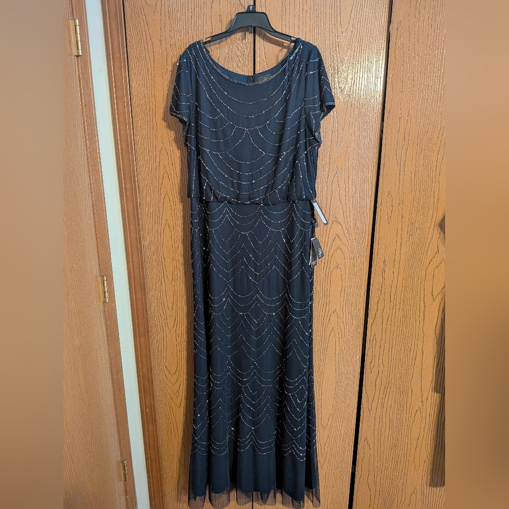 Adrianna Papell Navy Formal Dress